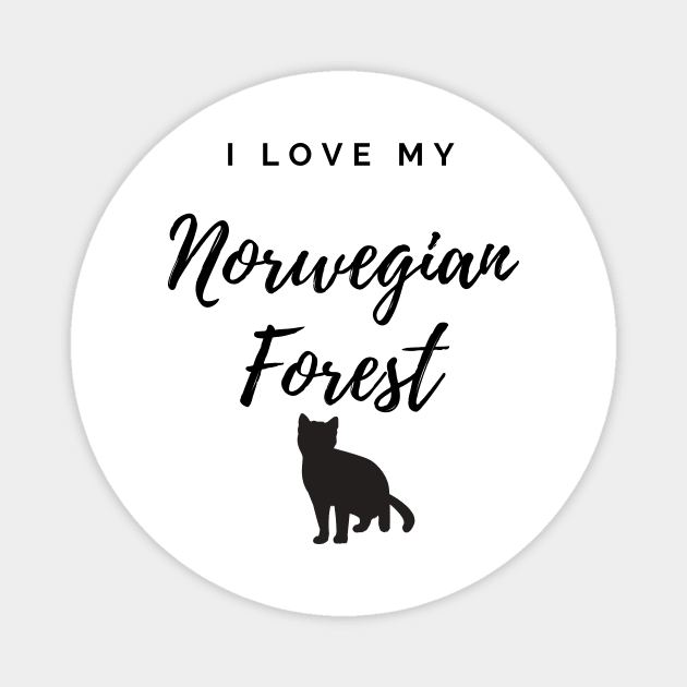 I Love My Norwegian Forest Cat Magnet by Koala Station